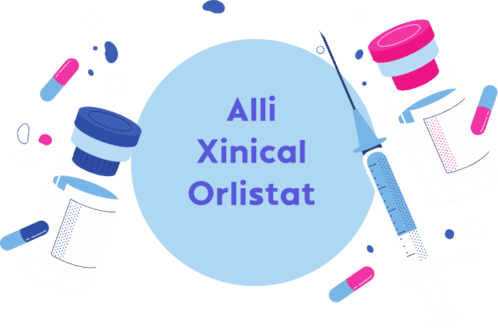 Xinical Orlistat and Alli Weight Loss Capsules Xinical Orlistat and Alli Weight Loss Capsules